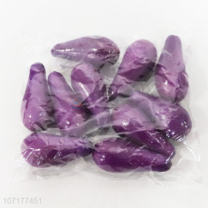Best Price 10PC High Imitation Artificial Fake Vegetable Eggplant for Decorative