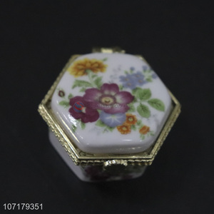 New products Chinese style enamel porcelain trinket box ceramic jewelry box