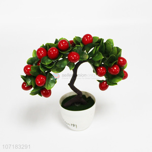 Factory price indoor decoration artificial fruit bonsai mini fruit tree