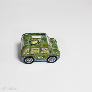 Wholesale cute car shape iron <em>money</em> <em>box</em> tin piggy bank for children