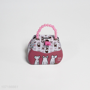 Wholesale creative handbag shape iron <em>money</em> <em>box</em> kids metal piggy bank