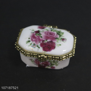 Hot Sale Gifts Porcelain Trinket Boxes Ceramic Jewelry Box