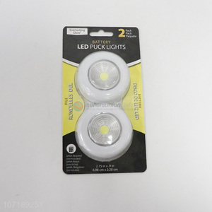 Competitive Price 2PC Cabinet Battery COB Led Puck Light