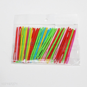 Good Quality 50 Pieces Colorful Plastic Needle Set