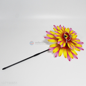 Promotional gifts funny flower shape windmills toy for kids