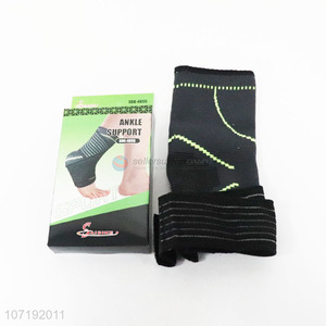 Factory wholesale black polyester compression ankle support