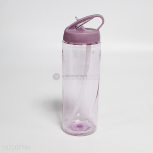Good quality high capacity plastic water bottle space bottle with straw