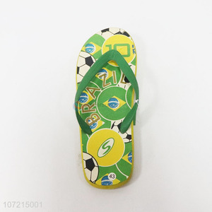 New products football printed men EVA flip flops men slippers