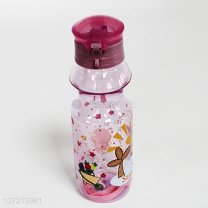 Lowest Price Cartoon Pattern Transparent Plastic Water Bottle