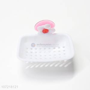 Hot selling exquisite plastic soap dish soap box with suction cup