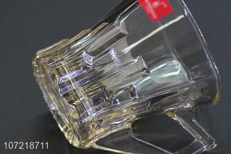 Unique Design Transparent Heat Resistant Glass Cup With Handle