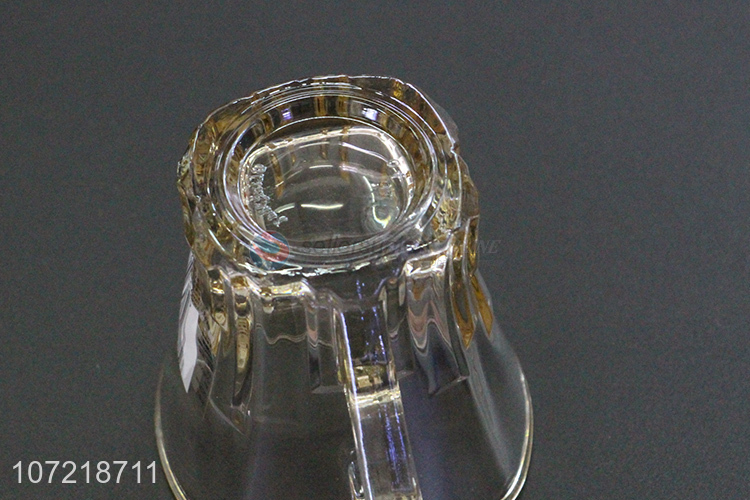 Unique Design Transparent Heat Resistant Glass Cup With Handle