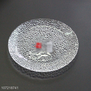 Wholesale Price Luxury Fashion Design Transparent Glass Plate