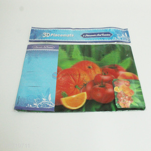 Wholesale 3d printing pvc table mats 6+6 placemat and coaster set