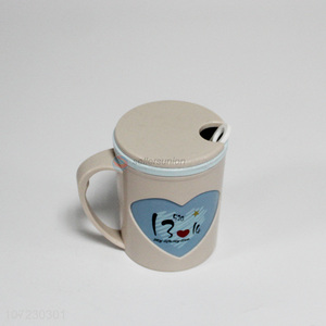 Best Sale Plastic Water Cup With Spoon And Lid