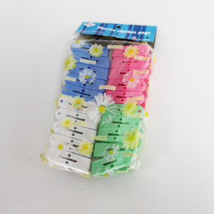 Wholesale macaron color 20pcs plastic clothespins household supplies