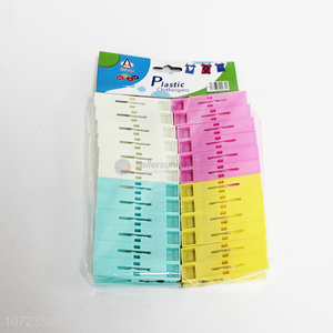 Low price 24pcs plastic clothespin for promotions