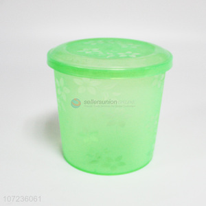 Good quality green plastic storage bucket desktop storage