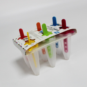 Custom 6-Group Plastic Popsicle Mold Ice Sucker Mould