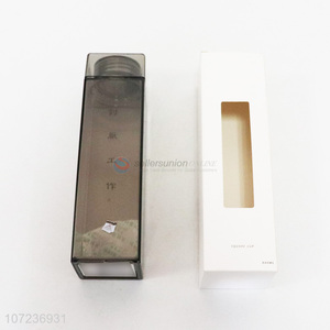 Fashion sports water bottle square plastic portable water bottle