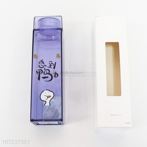 Newest creative outdoor sport square plastic water bottle
