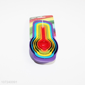 Hot Selling 6 Pieces Colorful Plastic Measuring Spoon Set