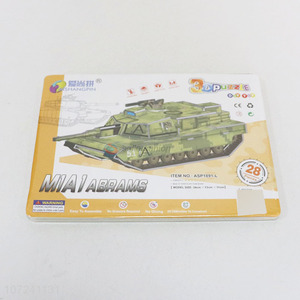 Good sale 3D m1a1 abrams tank puzzle kids educational toy