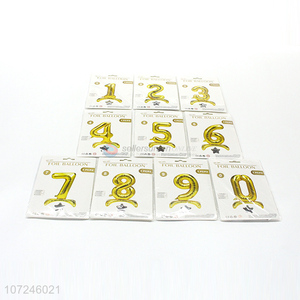 China manufacturer silver number balloons standing foil balloons