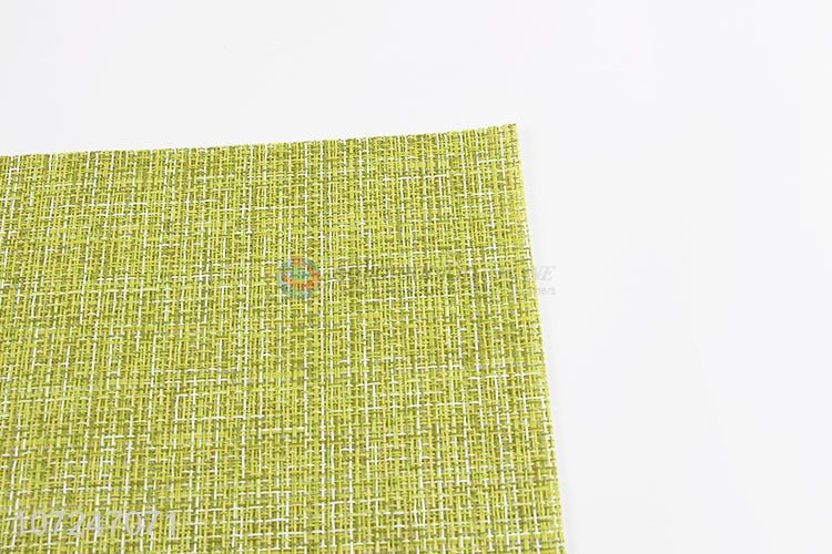 New products rectangle woven dinner table mat pvc placemat