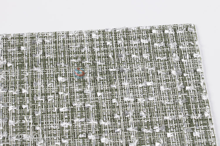 Latest style popular rectangle woven pvc placemat table mat