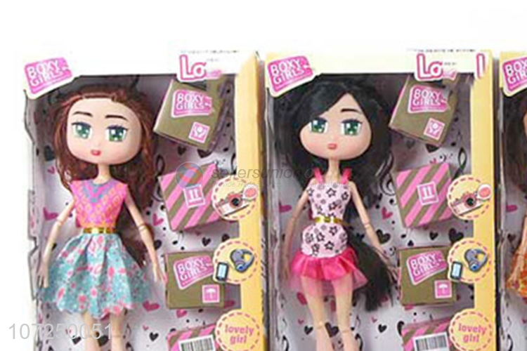 Hot sale 11.5inch solid 10joints boxy girl doll best presents for kids