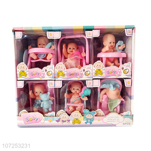 Competitive Price 6 Pieces Vinyl Doll Child Play House Toy Set