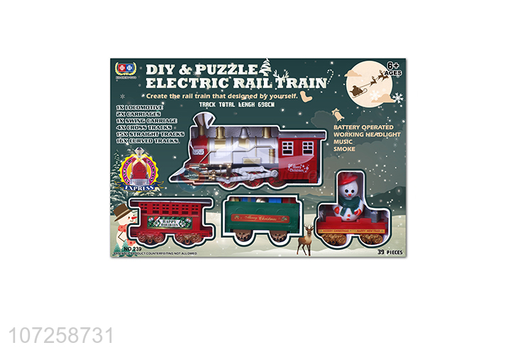 New arrival kids toys DIY battery operated train set with track