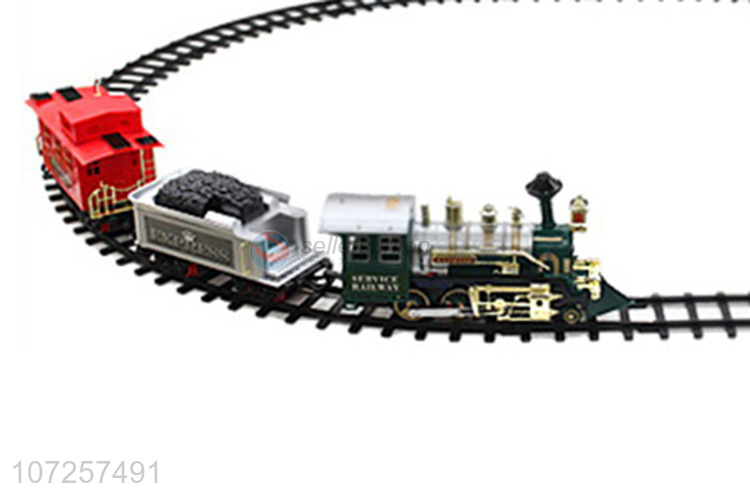 Latest style kids classic battery operated train set slot toy