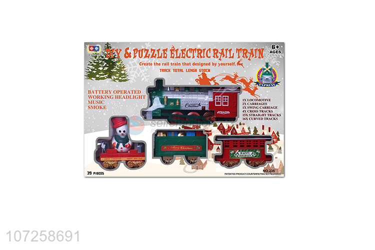 New style kids classic DIY battery operated train set slot toy