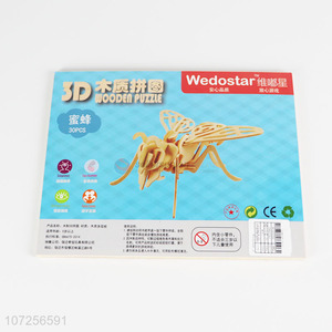 Top Quality 3D Bee Model Wooden Puzzle Toy For Children