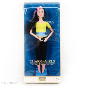 New products high-end 11.5 inch solid body girl doll for kids