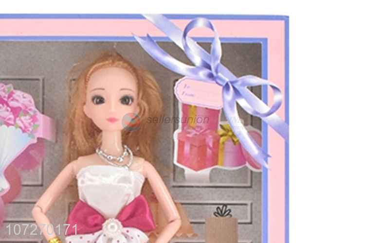 New products 11.5 inch solid body princess doll elegant wedding dress doll