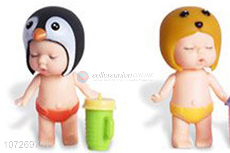 Suitable price can drink water and pee 3.5 inch vinyl sleeping baby doll