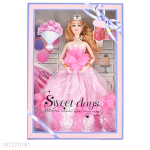 Competitive price 11.5 inch solid body wedding dress doll elegant princess doll