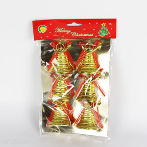 High sales Christmas decorative hanging gold plastic Christmas bells