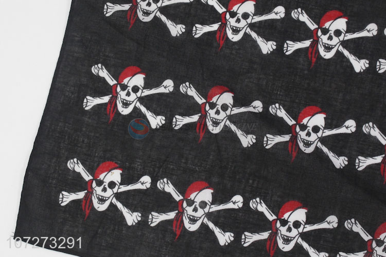 Hot products multi-use cotton square scarf skull printed square bandana