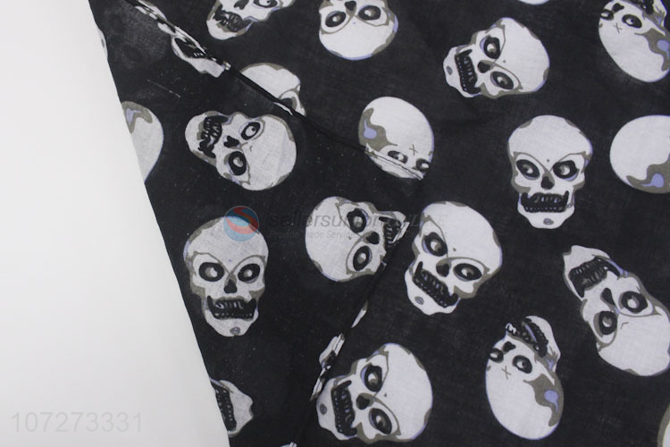 Popular products popular 100% cotton bandanas skull printed square necklace