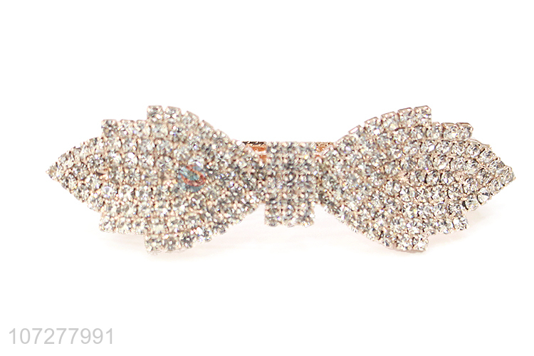 Fashion Style Rhinestone Alloy Hairpin Alloy Spring Clip