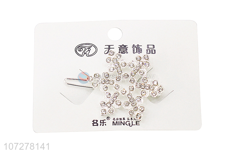 Fashion Style Rhinestone Frog Buckle Clip Hair Clip
