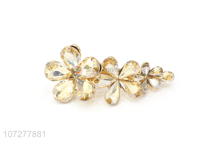 Hot Sale Artificial Flower Alloy Hair Clip