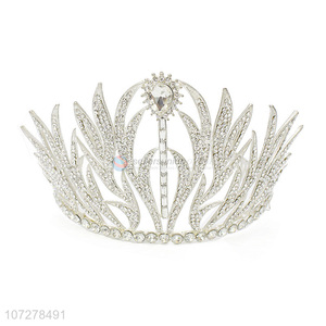 Good Quality Rhinestone Alloy Wedding Pageant Crown And Tiaras