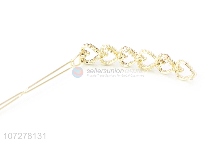 Wholesale Love Heart Shape Hairpin Alloy Hair Clip