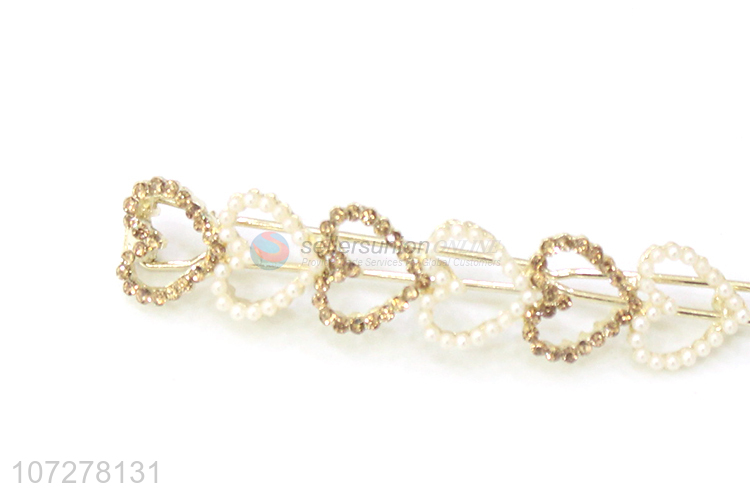 Wholesale Love Heart Shape Hairpin Alloy Hair Clip