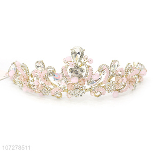 Popular Colorful Rhinestone Alloy Crown And Tiaras For Ladies